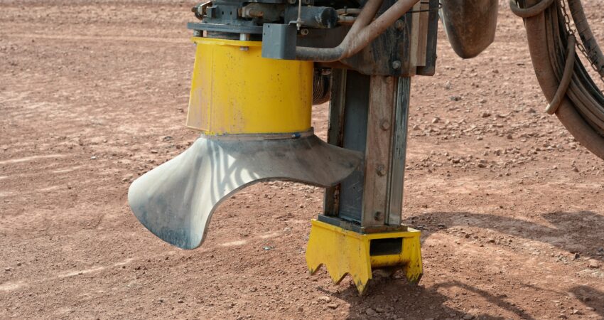 drill in a quarry mine. mining industry.